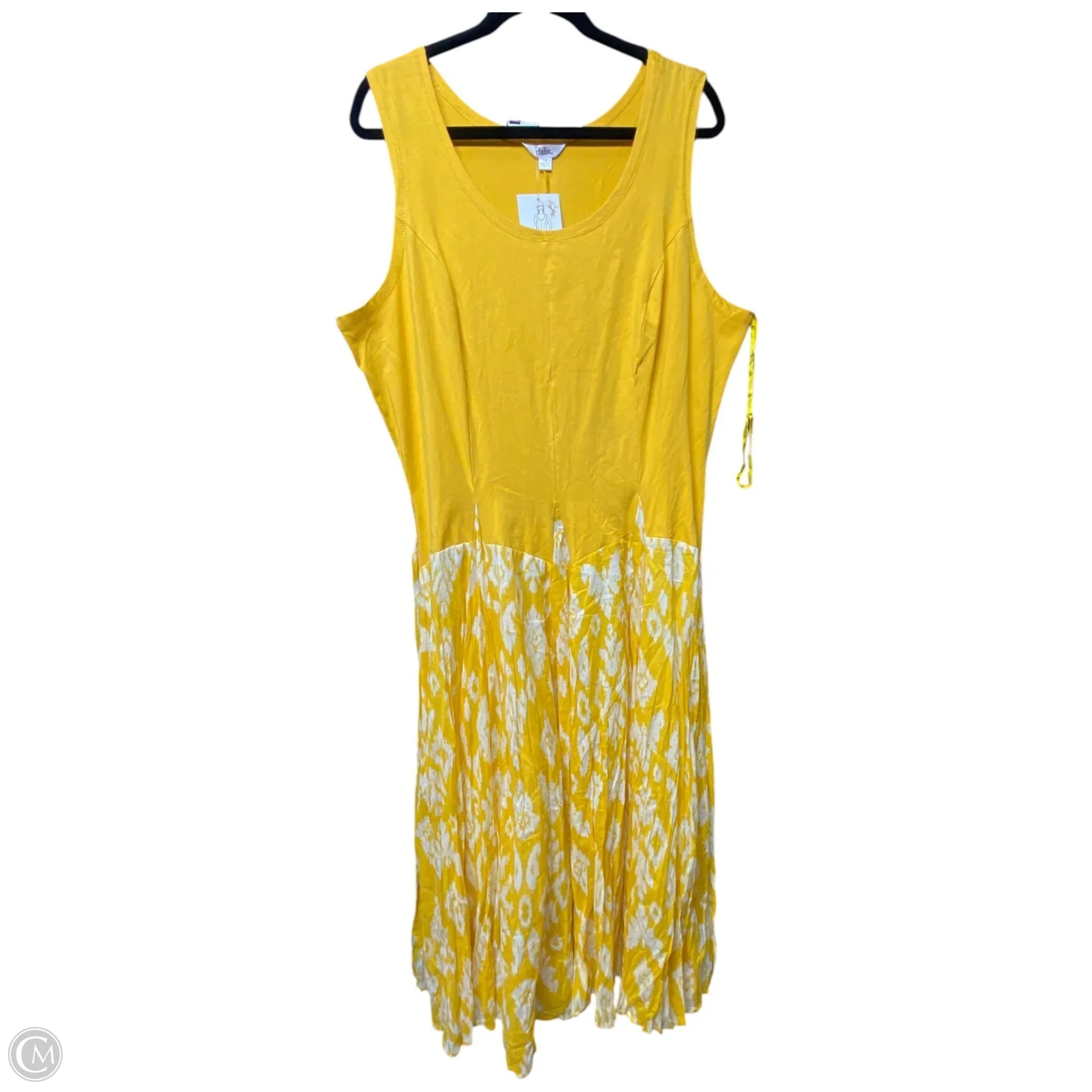 Dress Casual Maxi By Clothes Mentor In Yellow, Size: 1x Tunics Ceremony elegant