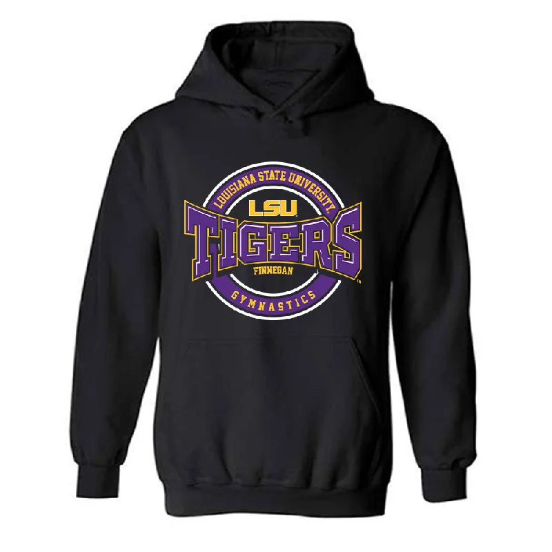 LSU - NCAA Women's Gymnastics : Aleah Finnegan - Classic Fashion Shersey Hooded Sweatshirt Hoodie with Contrast Stitching Detailed Premium