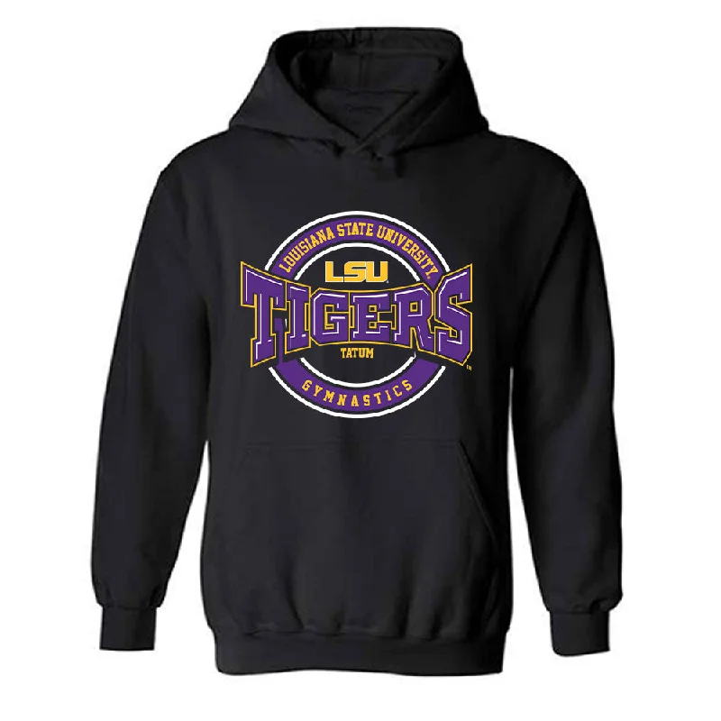 LSU - NCAA Women's Gymnastics : Tori Tatum - Classic Fashion Shersey Hooded Sweatshirt Hoodie with Mock Neck Collared Structured