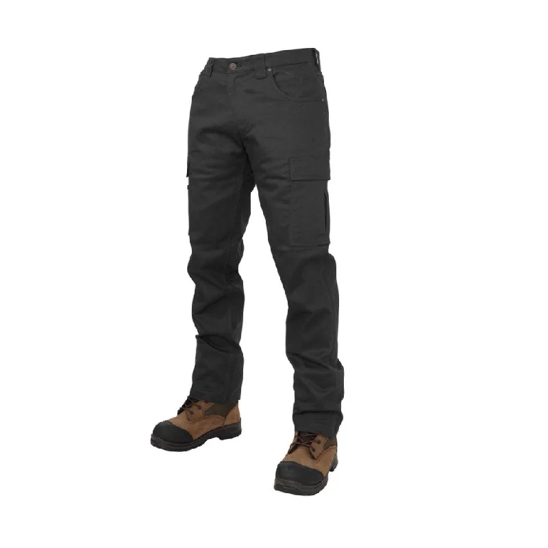 Tough Duck Women’s 360° Stretch Waist Cargo work Pant WP10 - Black Chic Checkered Pants