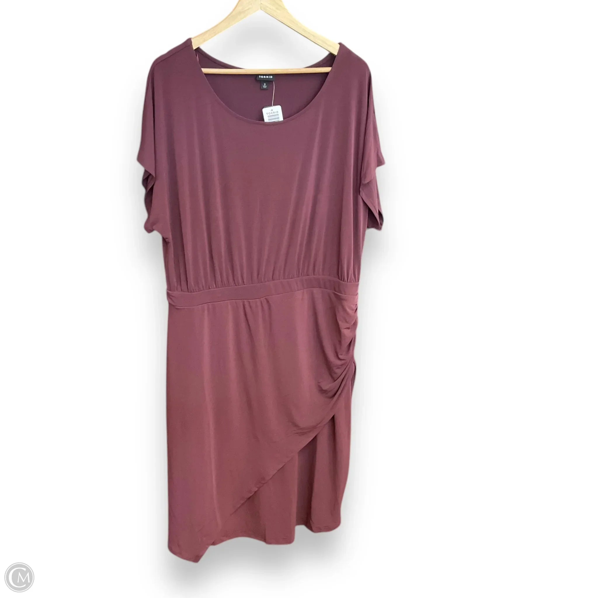 Dress Casual Midi By Torrid In Purple, Size: 2x Crew Neckline Casual
