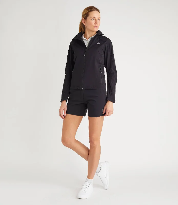 Clarice Track Jacket - Black Welt Pockets Slit Pockets Flap Pockets