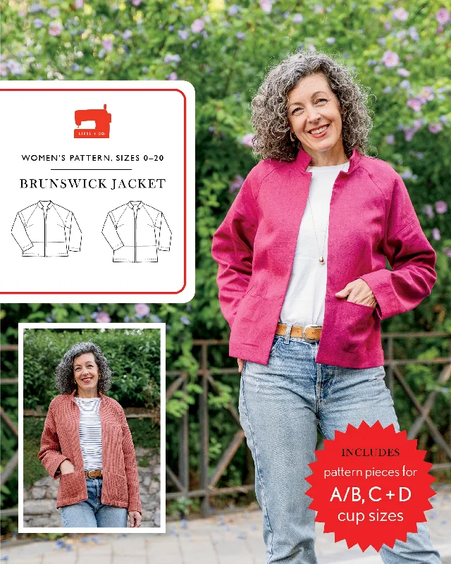 PDF Pattern - Brunswick Jacket | Liesl + Co Fitted Jacket Loose Jacket Oversized Jacket