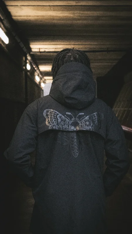 Death Moth Waterproof Tech Jacket Belted Jacket Elasticated Jacket Padded Jacket