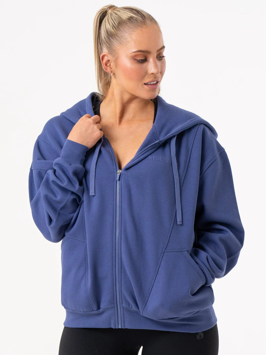 Ryderwear | Unisex Track Jacket - Indigo Tiered Jacket Buttoned Jacket Zippered Jacket