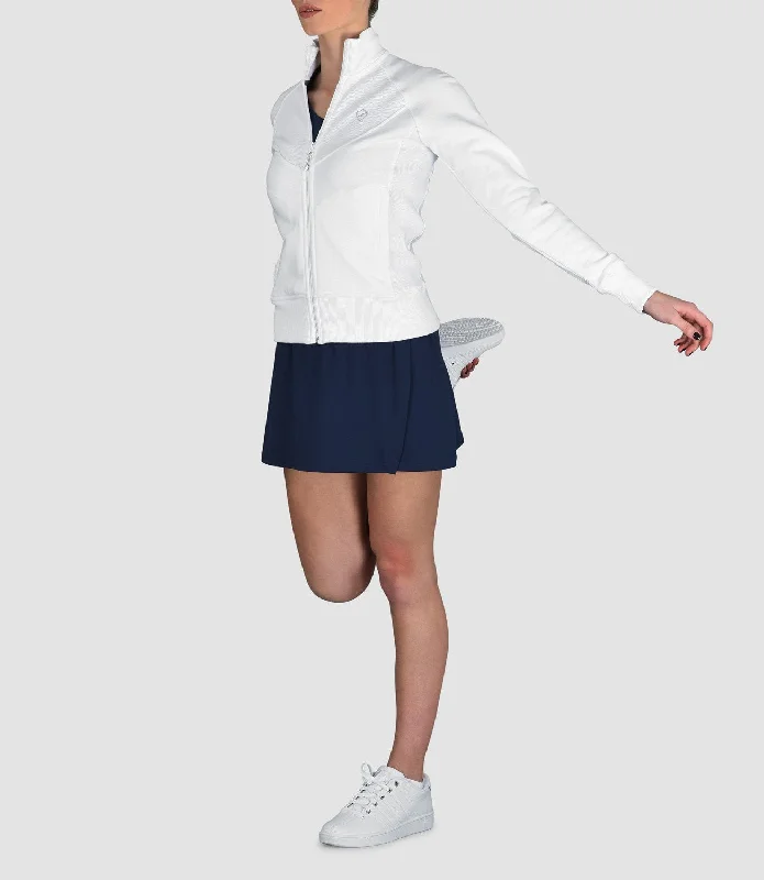 Colette Cotton Jacket - White Nylon Fabric Polyester Fabric Spandex Fabric