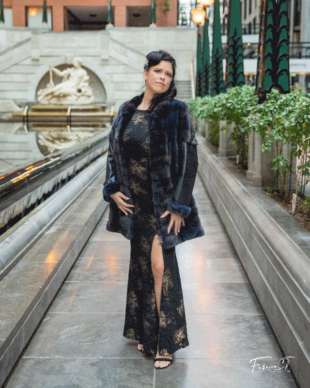 Blue Mink Jacket & Leather Faux Fur Jacket Real Fur Jacket Shearling Jacket