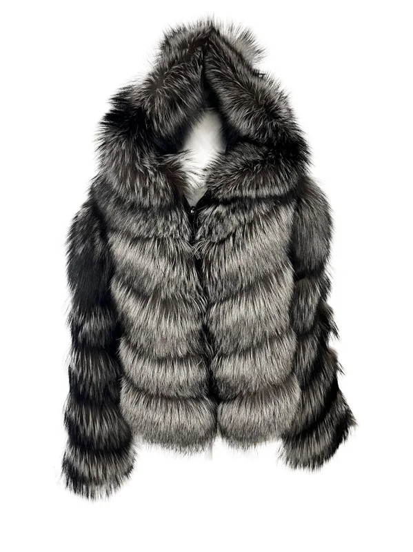 Kashani Ladies Detachable Sleeve & Hood Silver Fox Jacket Mesh Jacket Canvas Jacket Denim Jacket