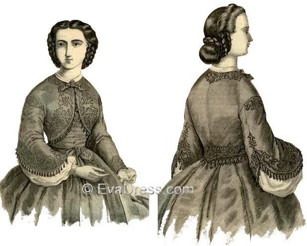 1862 Veste Figaro & Gilet (Spanish Jacket & Vest) or Sheer, C60-Veste Elasticated Jacket Padded Jacket Insulated Jacket