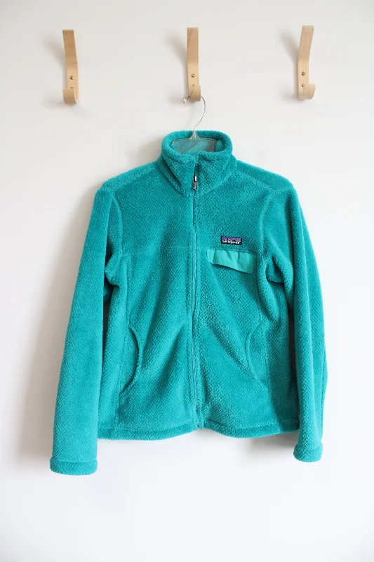 Patagonia Teal Fuzzy Zip Up Jacket | S Jacket Blazer Coat