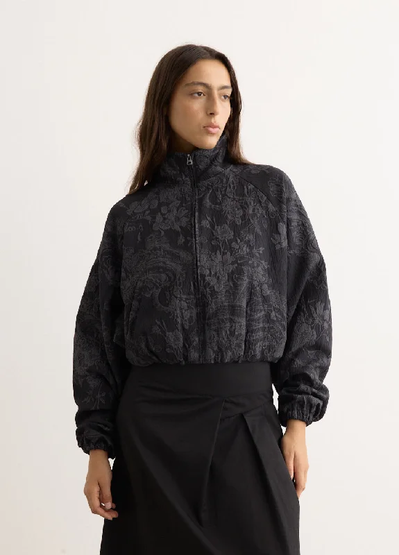 Nike Sportswear Jacquard Track Jacket Boat Neck Shawl Collar Notched Collar