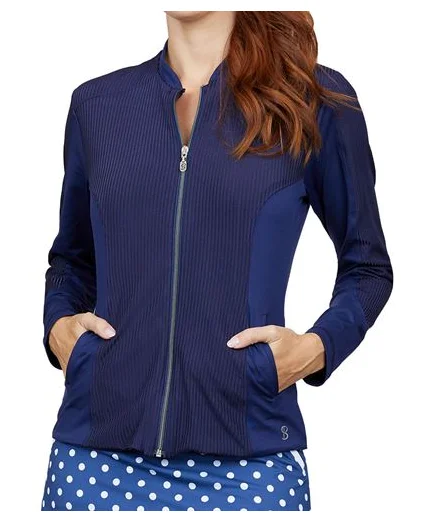 Ladies Sofibella Jacket(Navy) Striped Jacket Polka Dot Jacket Floral Jacket