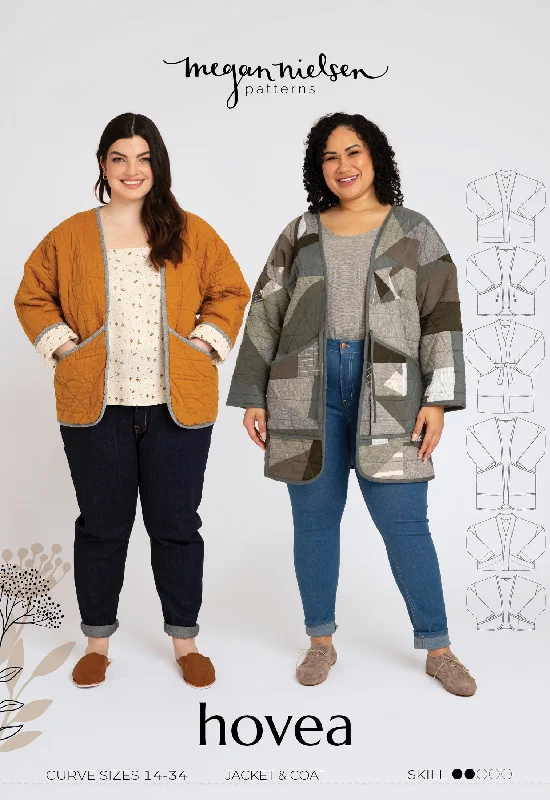 Hovea Jacket & Coat CURVE Sewing Pattern by Megan Nielsen Print Jacket Jacquard Jacket Embroidered Jacket