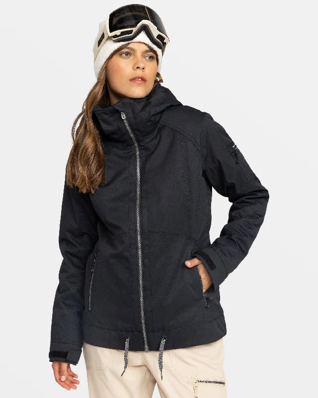Meade Snow Jacket - True Black Cotton Fabric Linen Fabric Terry Fabric