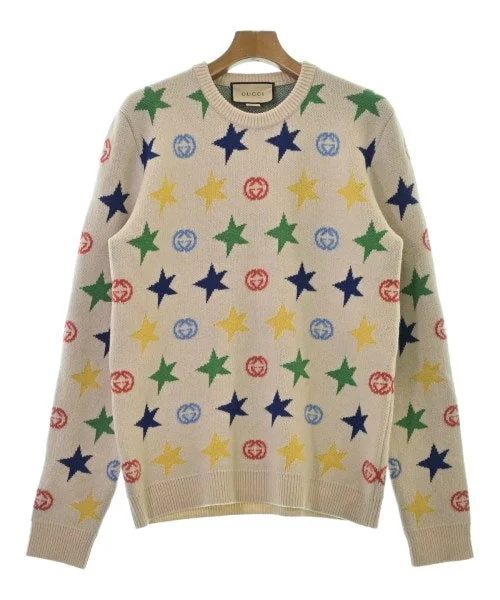GUCCI Sweaters Mesh Blend Leather Blend Suede Blend