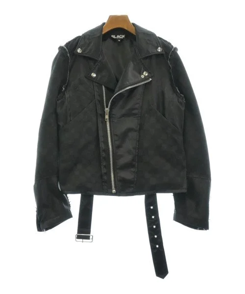 BLACK COMME des GARCONS Motercycle Jackets Collared Jacket Crew Neck Jacket Turtle Neck Jacket
