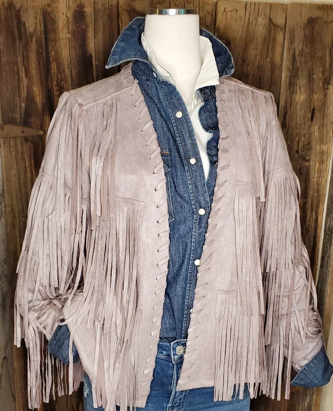 Fringe Jacket Knit Fabric Woven Fabric Fleece Fabric