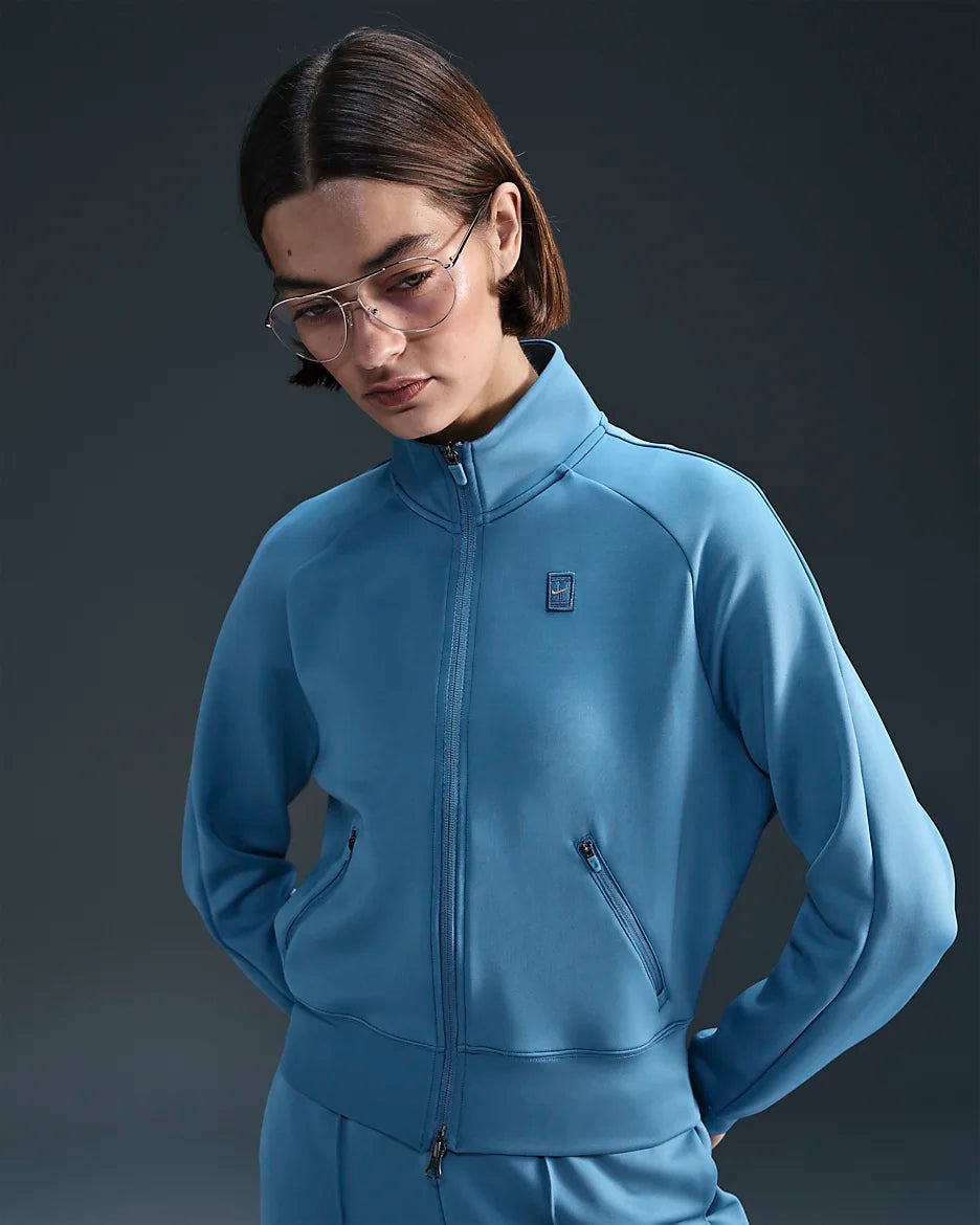 Ladies Nike Full Zip Tennis Jacket Tailored Jacket Straight Jacket A-Line Jacket