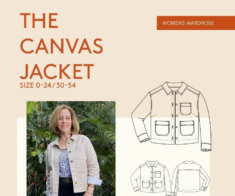 The Canvas Jacket Pattern -- Wardrobe by Me Snapped Jacket Toggled Jacket Drawstring Jacket