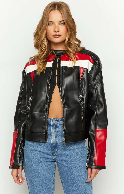 Lioness Top Model Onyx Biker Jacket Striped Jacket Polka Dot Jacket Floral Jacket