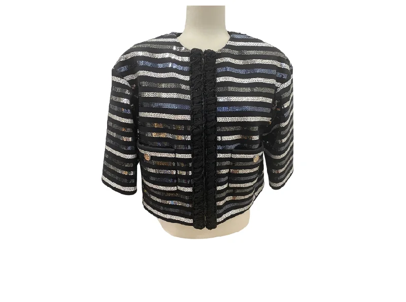 Chanel Sequin Cropped Evening Jacket Denim Jacket Leather Jacket Suede Jacket
