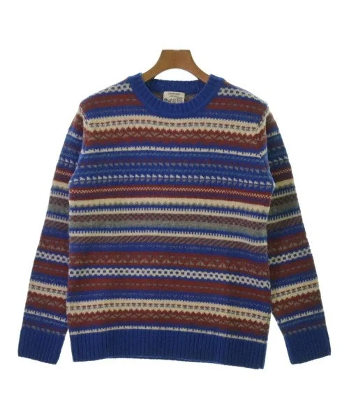 HARE Sweaters Solid Color Striped Floral Print