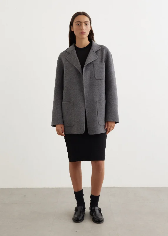 Patch Pocket Double Jacket Fitted Jacket Loose Jacket Oversized Jacket