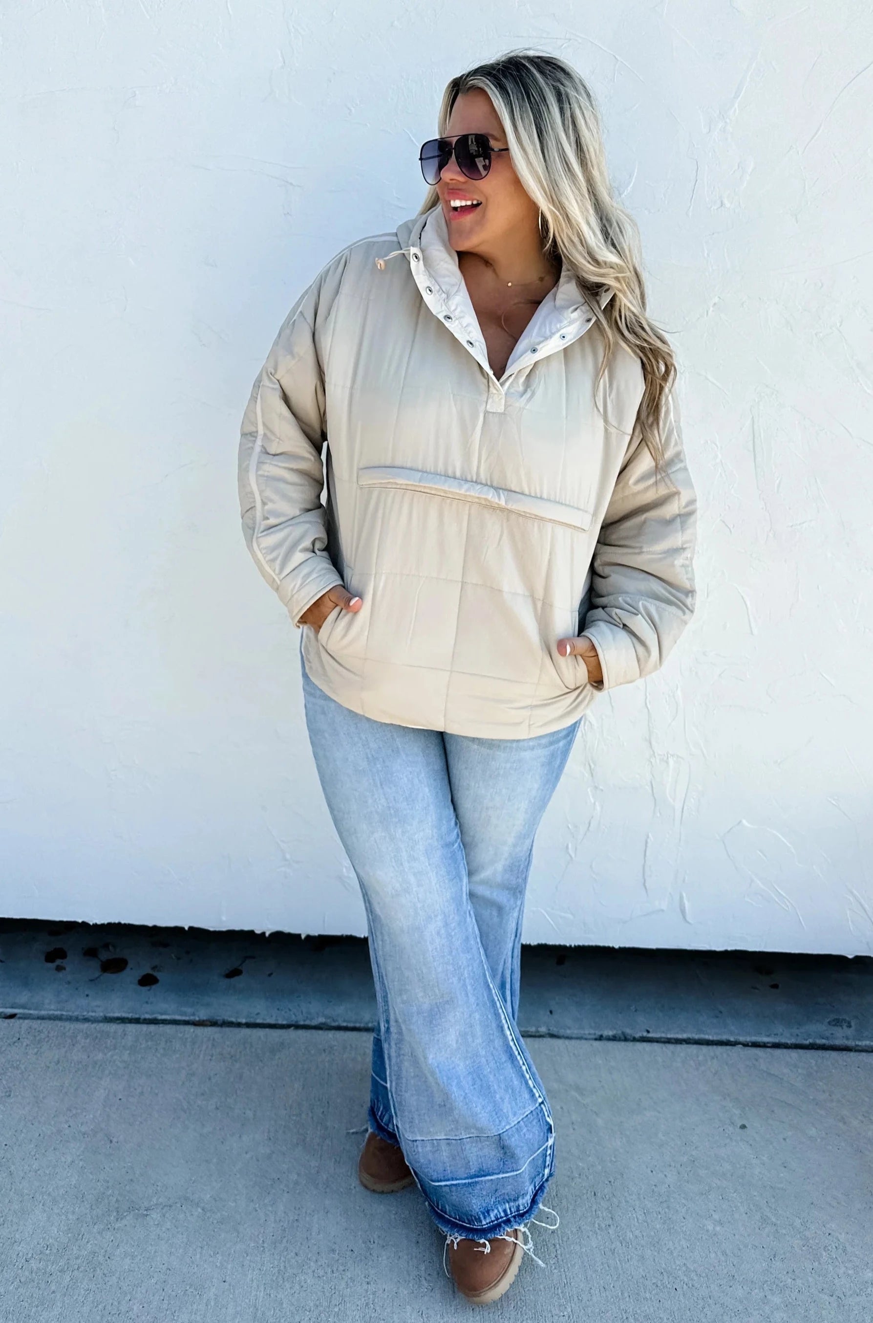 Blakeley Puffer Jacket in Linen One-Shoulder Jacket Off-the-Shoulder Jacket Asymmetrical Jacket