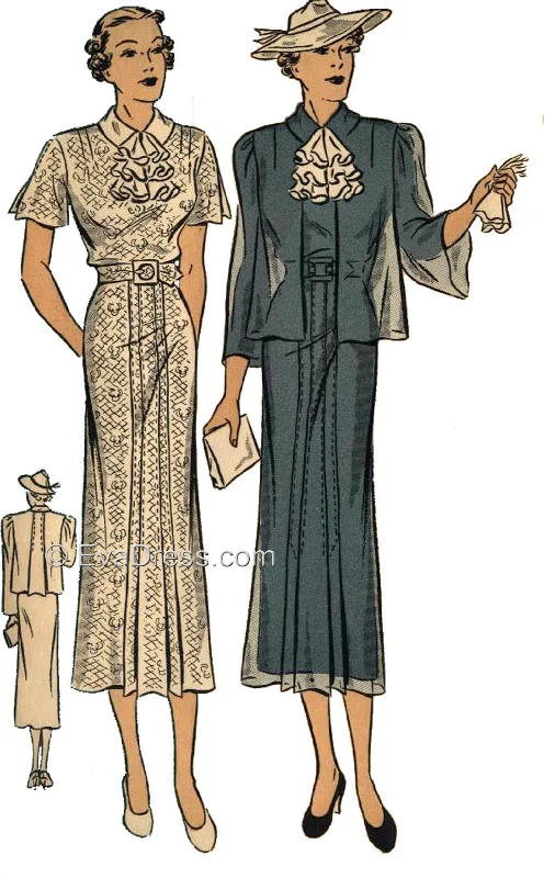 1936 Dress & Jacket D30-1508 Trench Coat Raincoat Waterproof Jacket