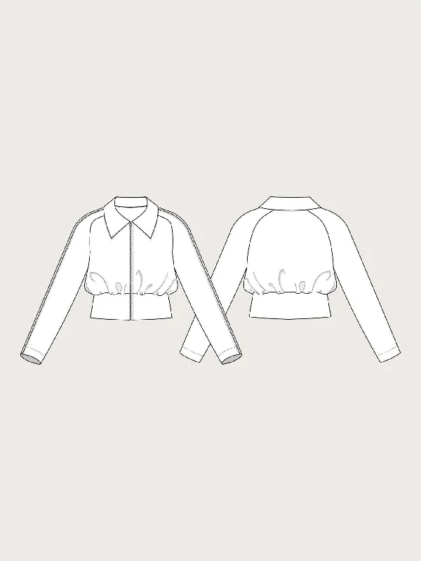 CROPPED JACKET PATTERN -- The Assembly Line Patterns Notch Collar Peter Pan Collar Cowl Neck