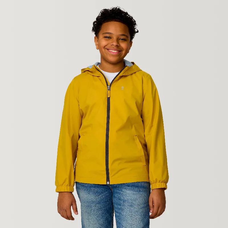 Boys' Easy Hiking Windshear Jacket V-Neck Jacket Boat Neck Jacket Square Neck Jacket