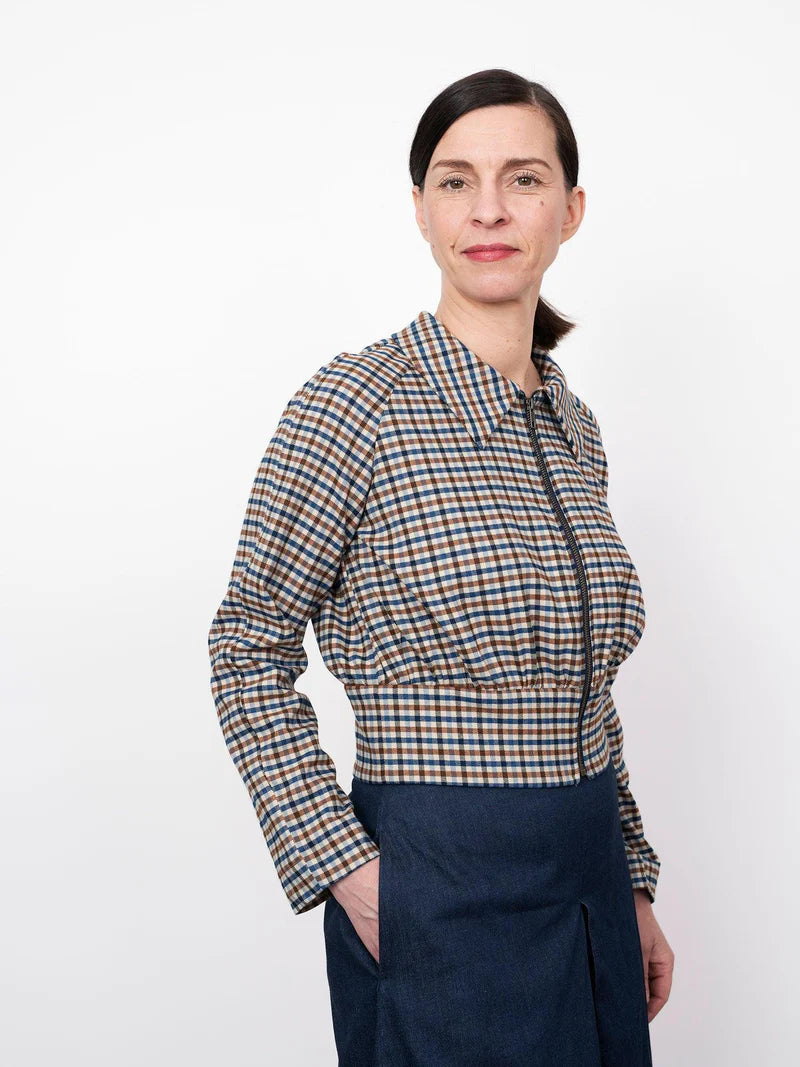 Cropped Jacket - Sewing Pattern | The Assembly Line Jersey Jacket Tulle Jacket Batik Jacket