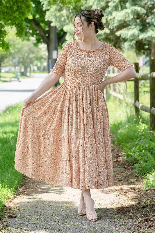 Anniston Smocked Ditsy Floral Dress