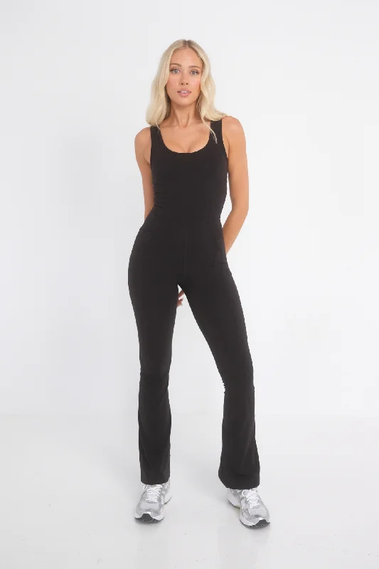 Breathe Flare Pocket Bodysuit - Black