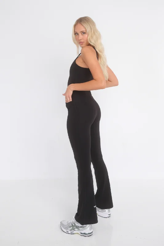 Breathe Flare Pocket Bodysuit - Black