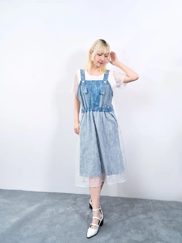 Denim Overall Dress Set (2 Colours)