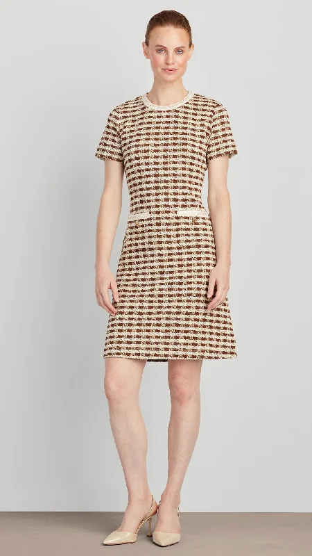 BROWN/IVORY HOUNDSTOOTH / XS