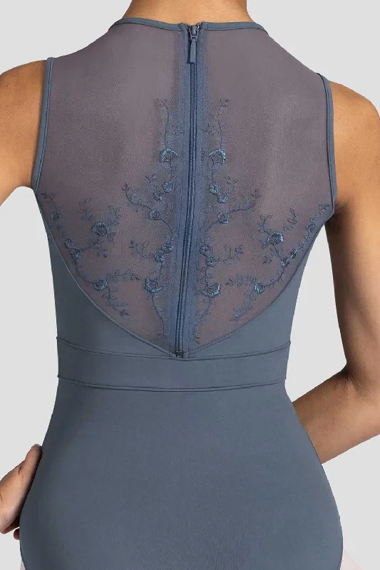 Ladies Alyssa Floral Zip Back Leotard