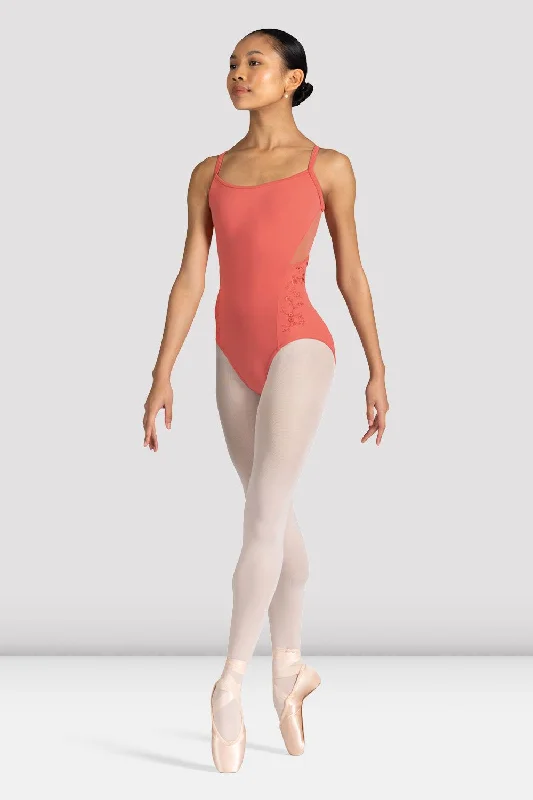 Ladies Zinnia Floral Scoop Neck Leotard