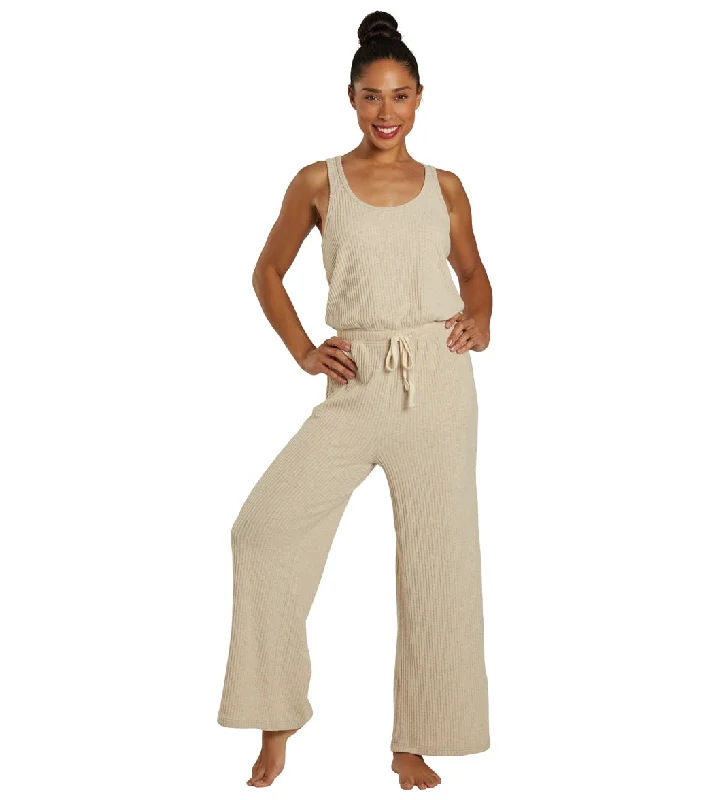 Spiritual Gangster Ballet Rib Wide Leg Perfect Jumpsuit