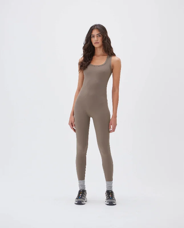 Ultimate Sleeveless Scoop Neck Unitard - Cocoa Brown