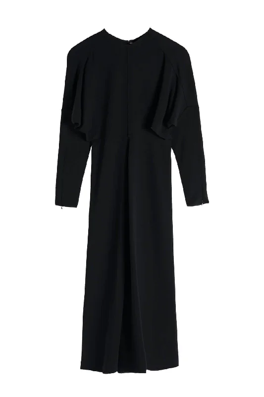 Victoria Beckham Dolman Midi Dress - Black