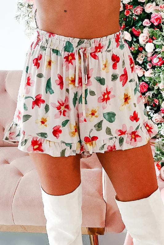 Flowers From You Floral Shorts (Misty Rose)