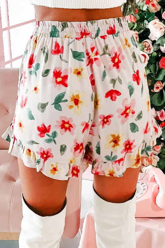 Flowers From You Floral Shorts (Misty Rose)