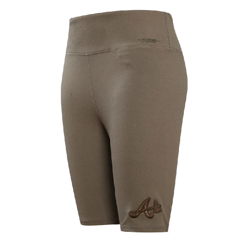 MLB ATLANTA BRAVES NEUTRAL JERSEY WOMEN'S BIKE SHORT (TAUPE)