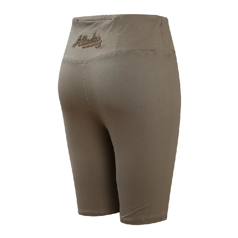 MLB ATLANTA BRAVES NEUTRAL JERSEY WOMEN'S BIKE SHORT (TAUPE)