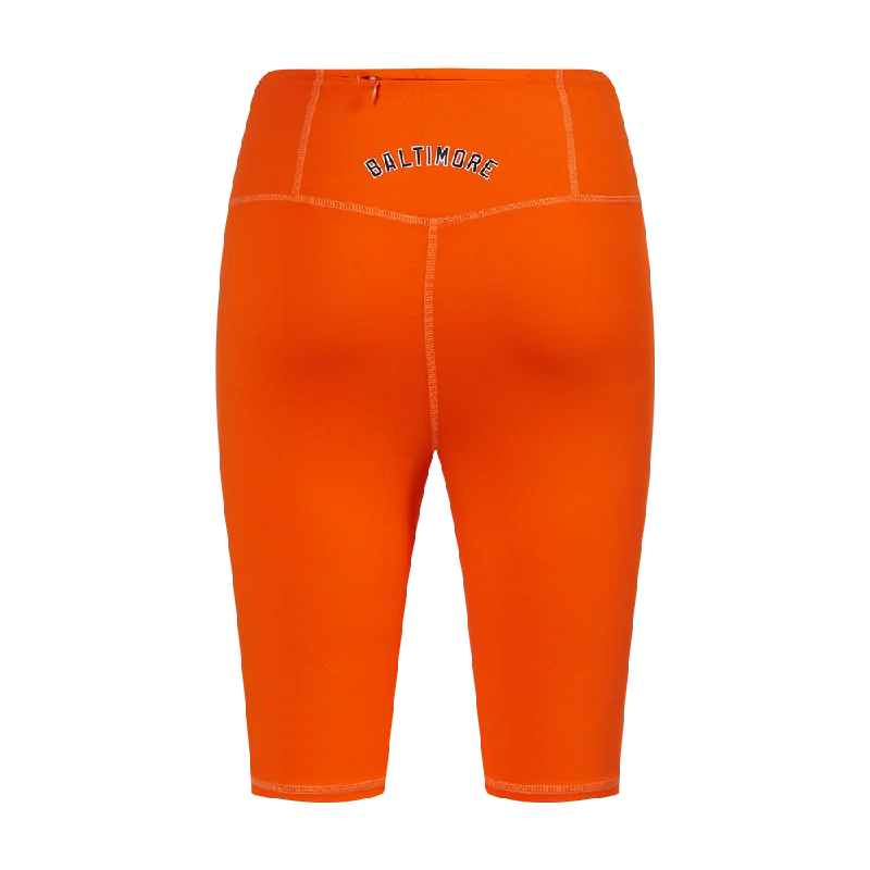 MLB BALTIMORE ORIOLES CLASSIC WOMEN'S BIKE SHORT (ORANGE)