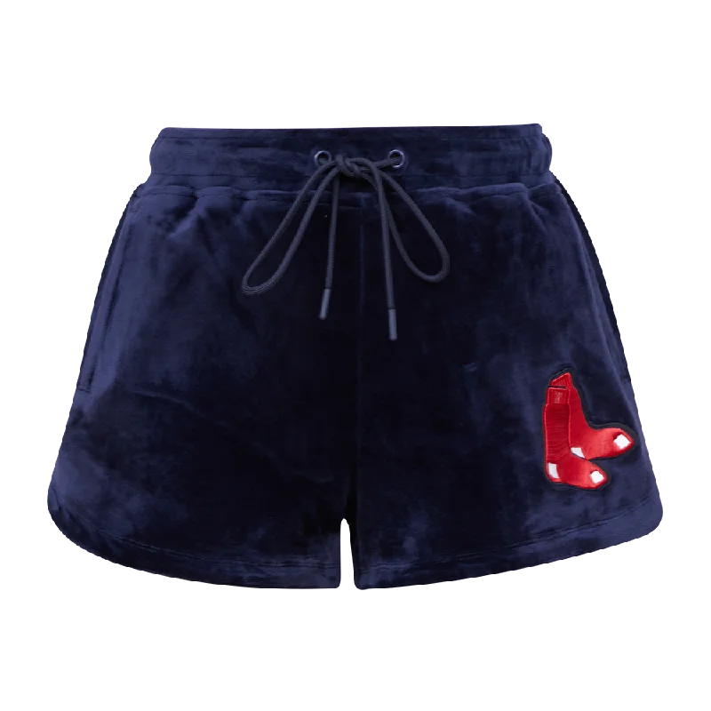 MLB BOSTON RED SOX CLASSIC WOMEN'S VELOUR SHORT (MIDNIGHT NAVY)