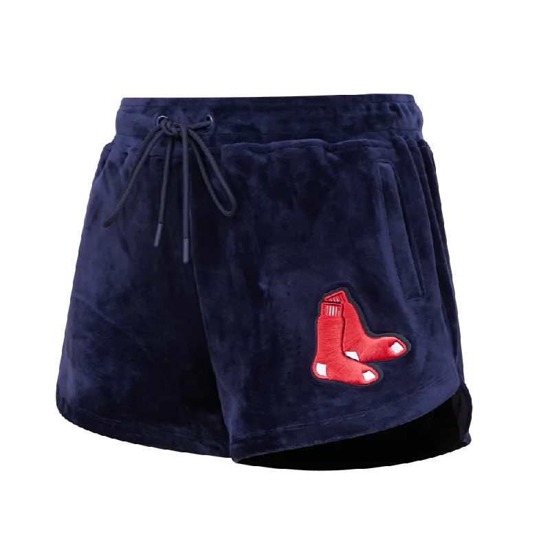 MLB BOSTON RED SOX CLASSIC WOMEN'S VELOUR SHORT (MIDNIGHT NAVY)