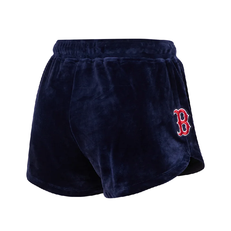 MLB BOSTON RED SOX CLASSIC WOMEN'S VELOUR SHORT (MIDNIGHT NAVY)